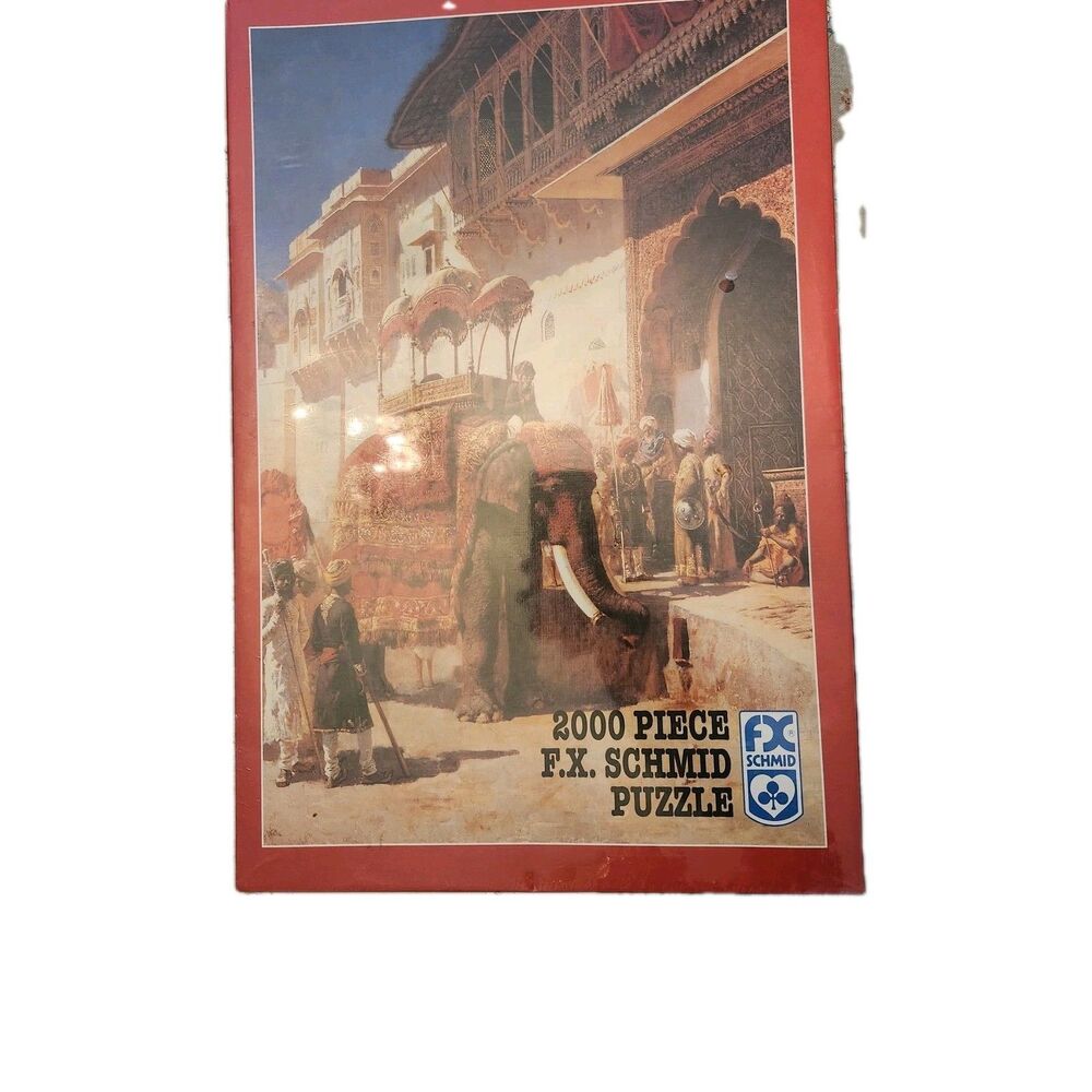 F.X.Schmid Puzzle RARE New  Unopened 2000 Piece"The Rajah's Favorite" Elephant